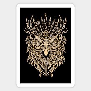 Deer spirit sepia Magnet